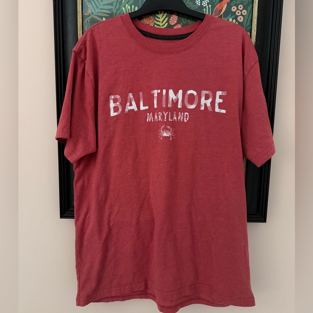 🦈 National Aquarium Baltimore t shirt red men's large